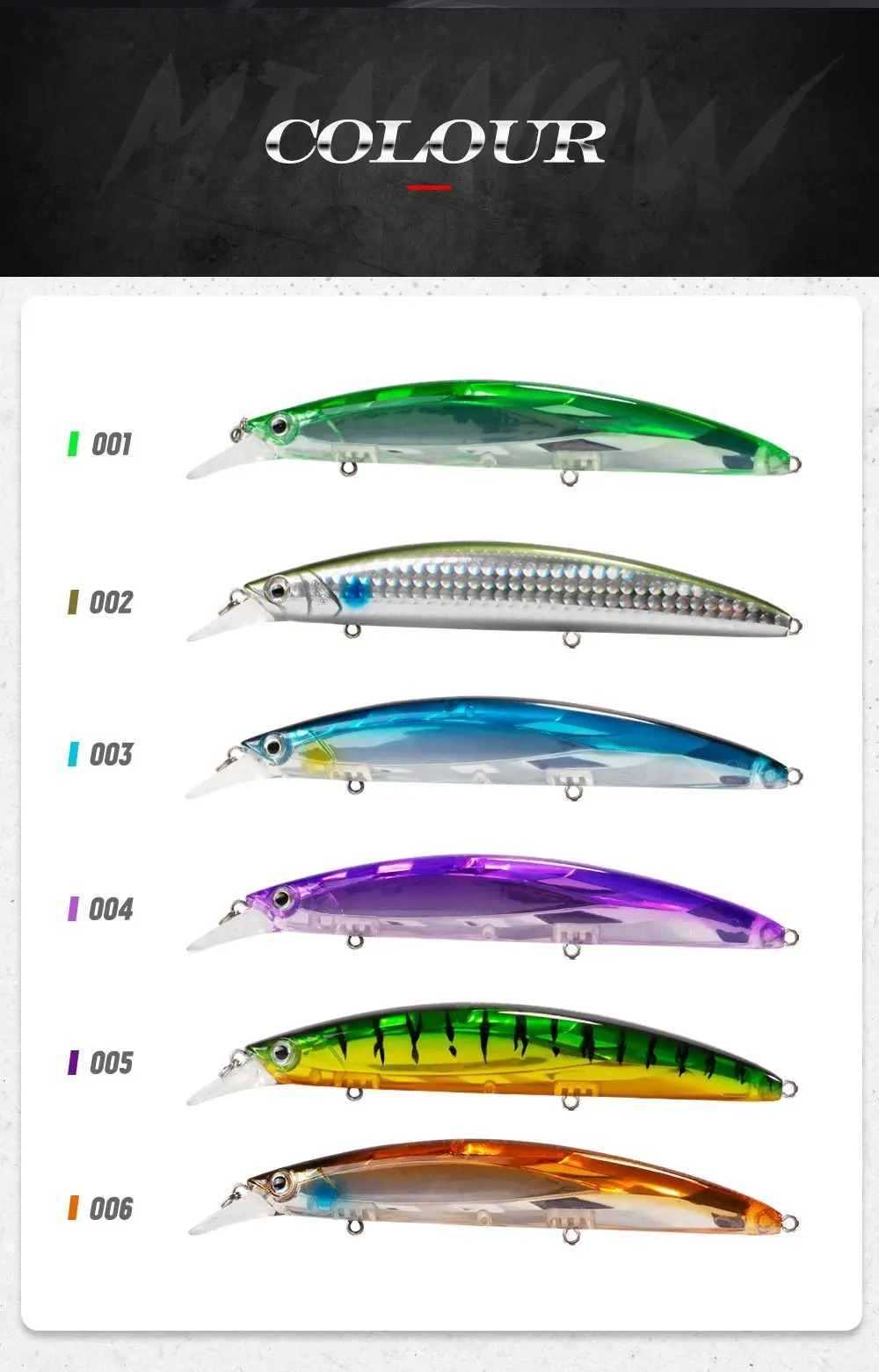 Laser Long Tail Crankbait Luminous Floating None Lure - view 11