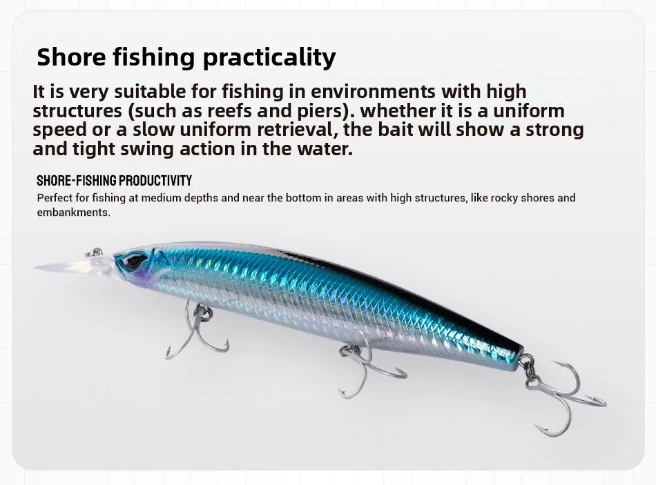 For Submersible Minnow Lure 125mm 26g ABS Fish bait - view 9