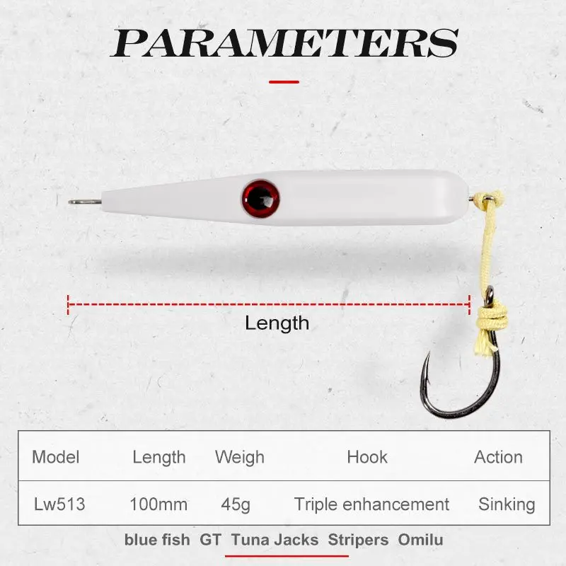 Saltwater Boat Fishing Sinking Pencil Lures PVC, ABS, Metal 3656572, 1951039896, 1951050995 - view 9