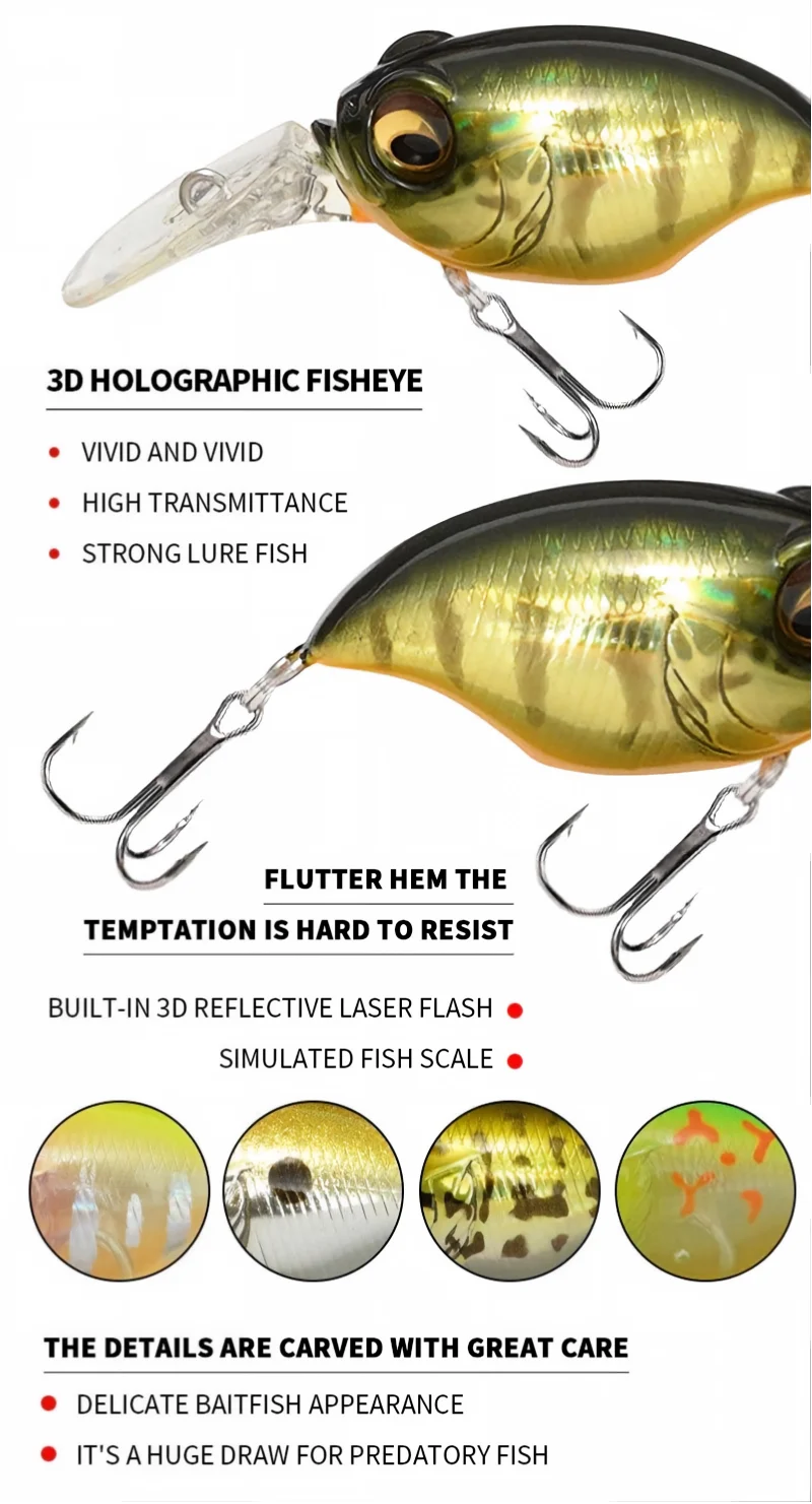 Cheery 42mm 6g Gryphon Floating Crankbait ABS Crankbait - view 7