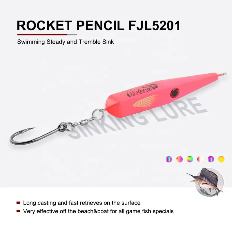 CHEERY 5201 Pike Saltwater Fishing Lure ABS, Metal, Plastic, Stainless Steel Hard Lure, Minnow Lure, Swimbait, Pencil Lure - view 4