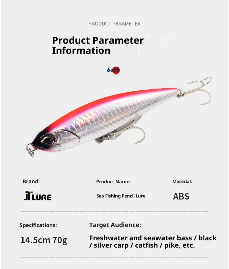 New Sea Bass Sea Fishing Pencil Plastic None - view 14