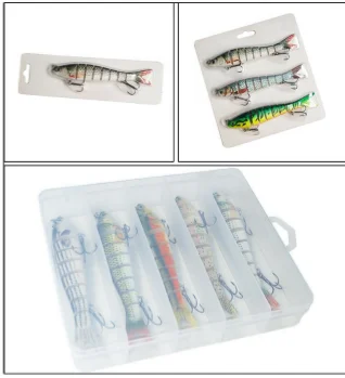 Sinking Multi Jointed Minnow Lure Set ABS Minnow Lure - view 2