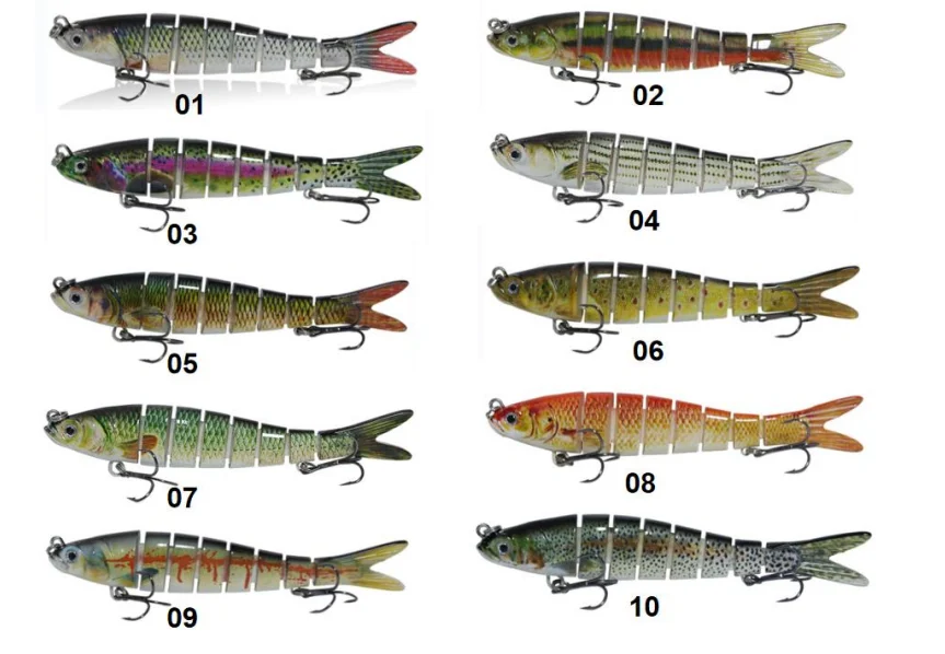 Sinking Multi Jointed Minnow Lure Set ABS Minnow Lure - view 4