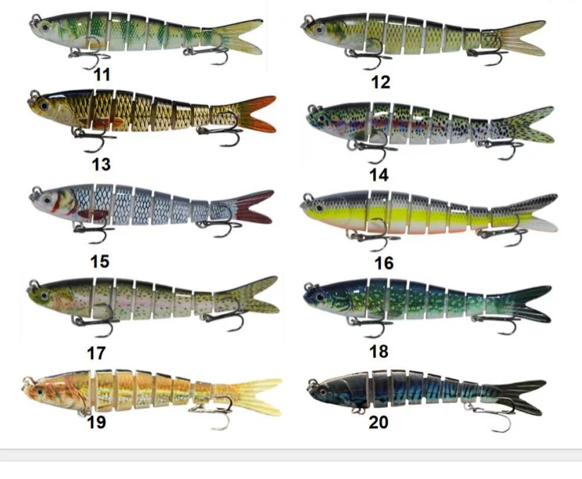 Sinking Multi Jointed Minnow Lure Set ABS Minnow Lure - view 5