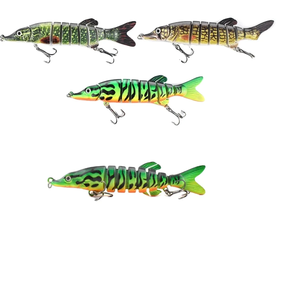 Eight Section Pike Barracuda 130mm Long ABS Hard Lure - view 3