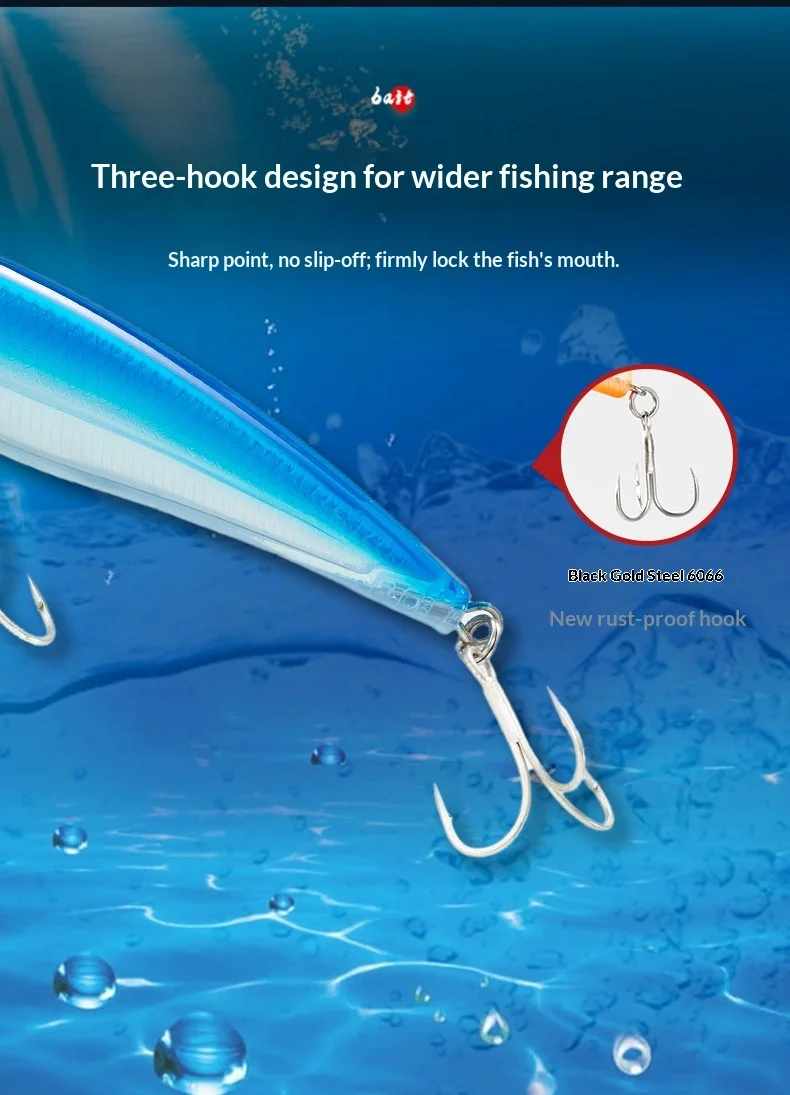 Sea Fishing Floating Minnow Artificial Hard Plastic None - view 6