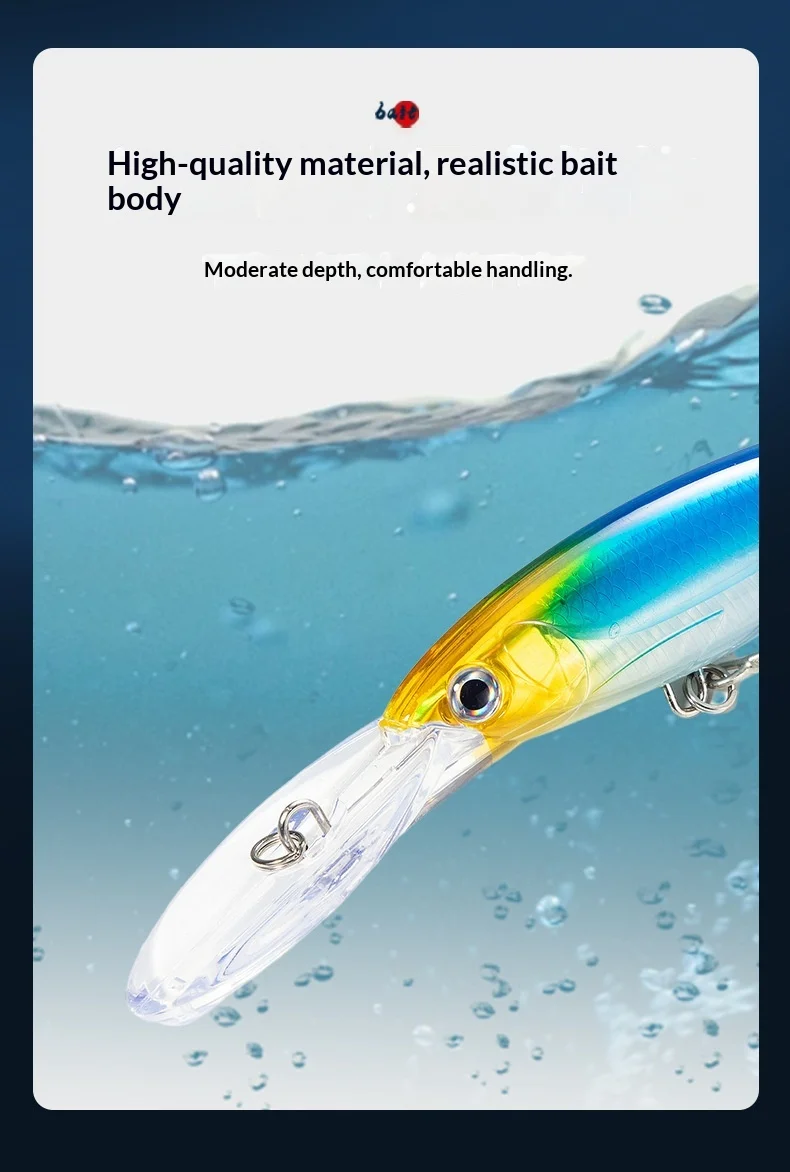 Sea Fishing Floating Minnow Artificial Hard Plastic None - view 9