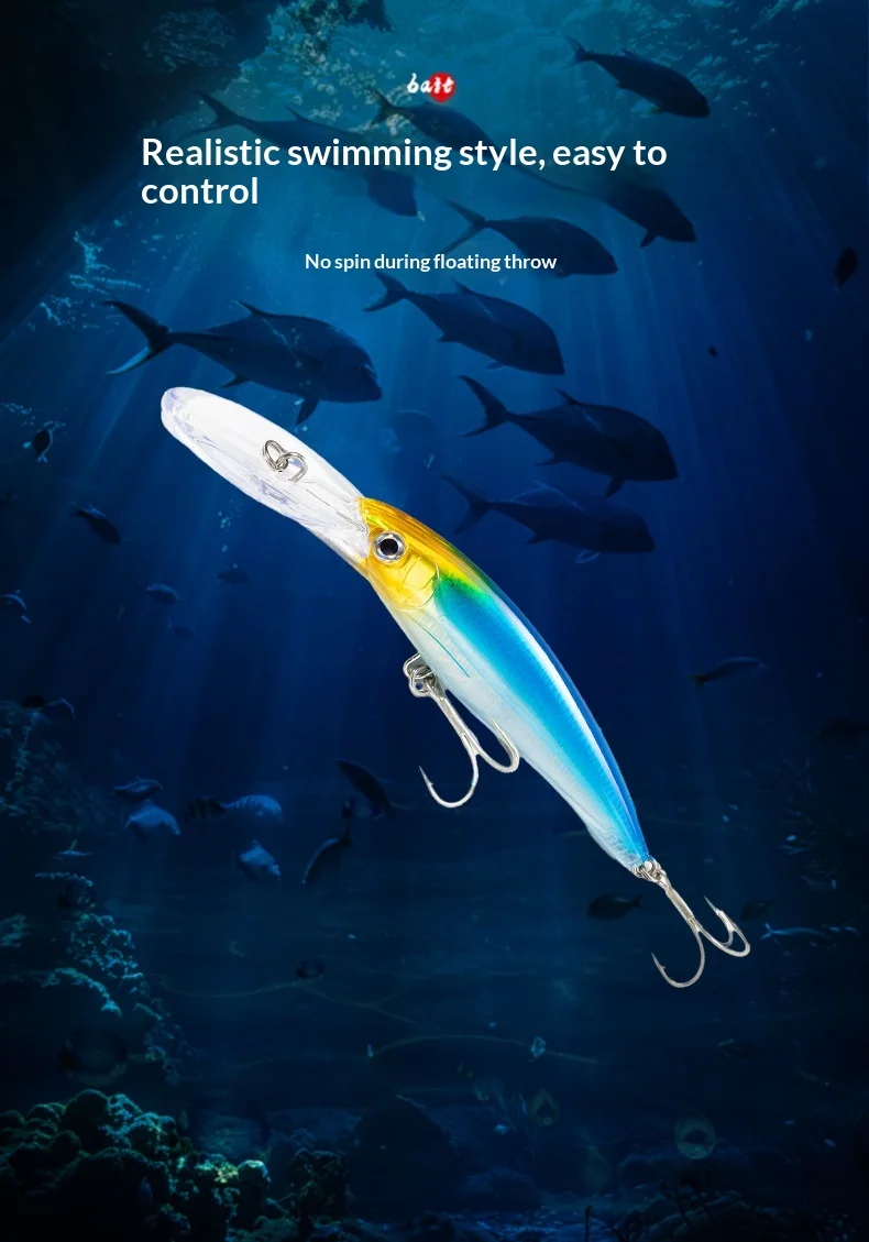 Sea Fishing Floating Minnow Artificial Hard Plastic None - view 10