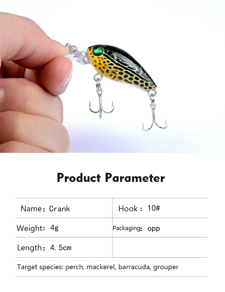Newbility 4 5cm 4g Plastic Bionic ABS Plastic Hard Lures Hard Lure, Crankbait - view 10