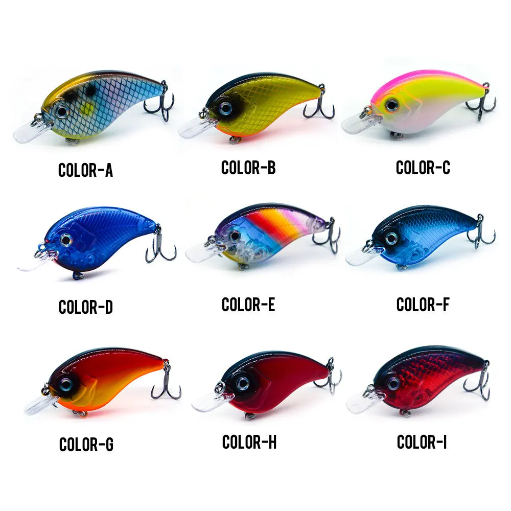 Wholesale 68mm 9g square Flat Lip ABS, Plastic Crankbait - view 11