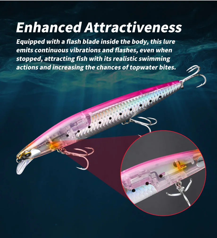 Cheery 14 5cm 27g 10color Floating Plastic Minnow Lure - view 15