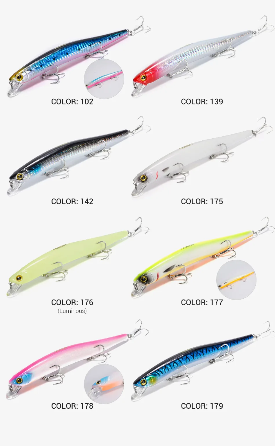CHEERY High Quality New Arrival Laser ABS Minnow Lure - view 11