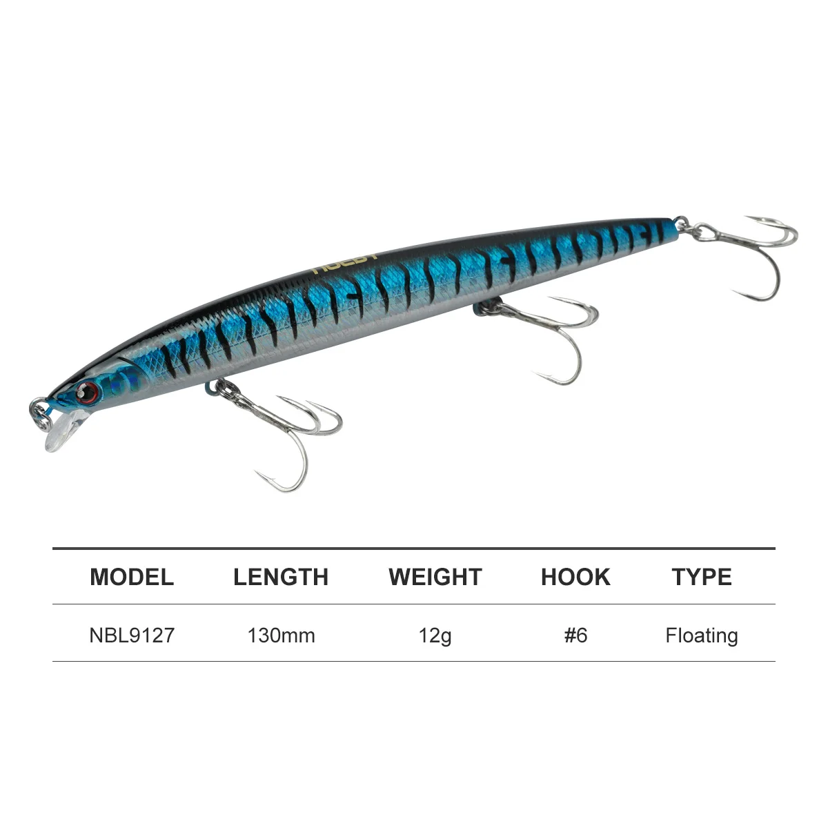CHEERY Artificial Sea Flathead Snook Stripped ABS Multi-Species Lure - view 2