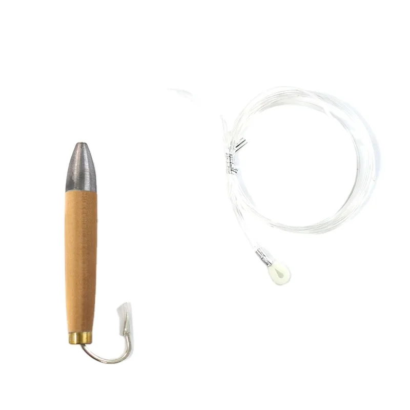 Fishing Wood Cedar Plug Chain Lure wood Floating Bait, Carp Bait, Silver Carp Bighead Carp Bait, Dace Bait - view 3