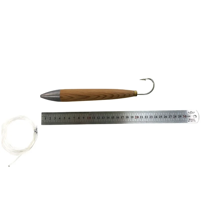 Fishing Wood Cedar Plug Chain Lure wood Floating Bait, Carp Bait, Silver Carp Bighead Carp Bait, Dace Bait - view 4
