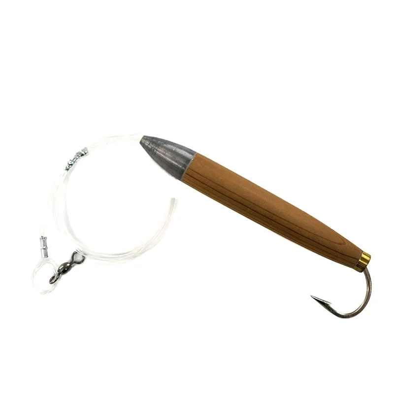 Fishing Wood Cedar Plug Chain Lure wood Floating Bait, Carp Bait, Silver Carp Bighead Carp Bait, Dace Bait - view 6