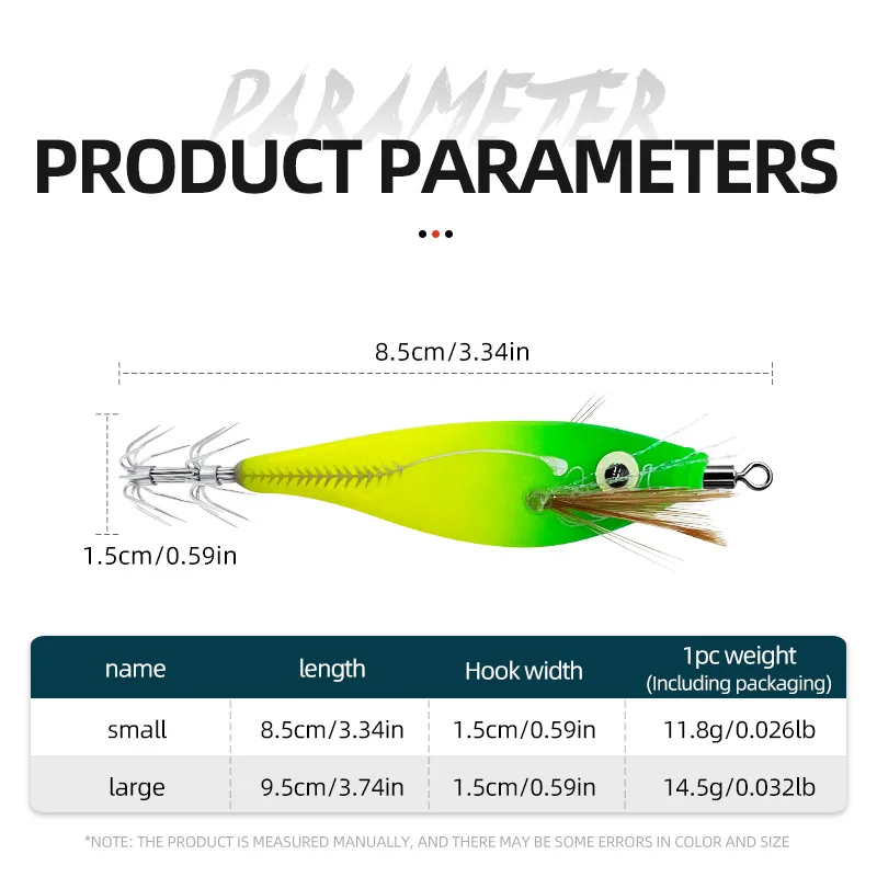 Luminous Squid Jig Lure Sea Fishing ABS, Various Various - view 5