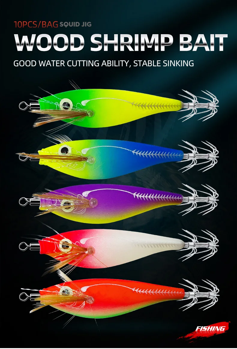 Luminous Squid Jig Lure Sea Fishing ABS, Various Various - view 7