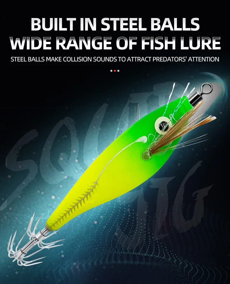 Luminous Squid Jig Lure Sea Fishing ABS, Various Various - view 10
