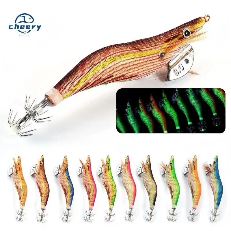 CHEERY Squid Jigs Lures Bait 12