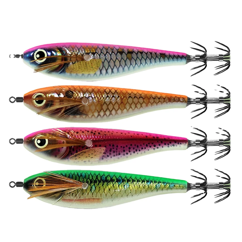 Wooden Shrimp Artificial Hard Bait Night