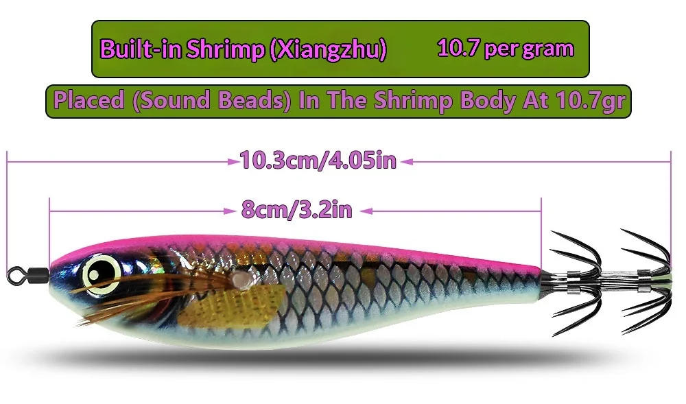 Wooden Shrimp Artificial Hard Bait Night Wooden None - view 11