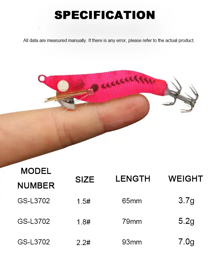 Cheery Luminous Silicone Squid Jig and Plastic Hard Lure - view 4