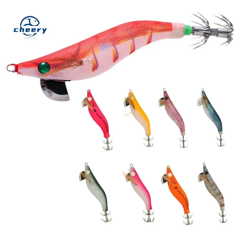 Cheery Luminous Silicone Squid Jig and