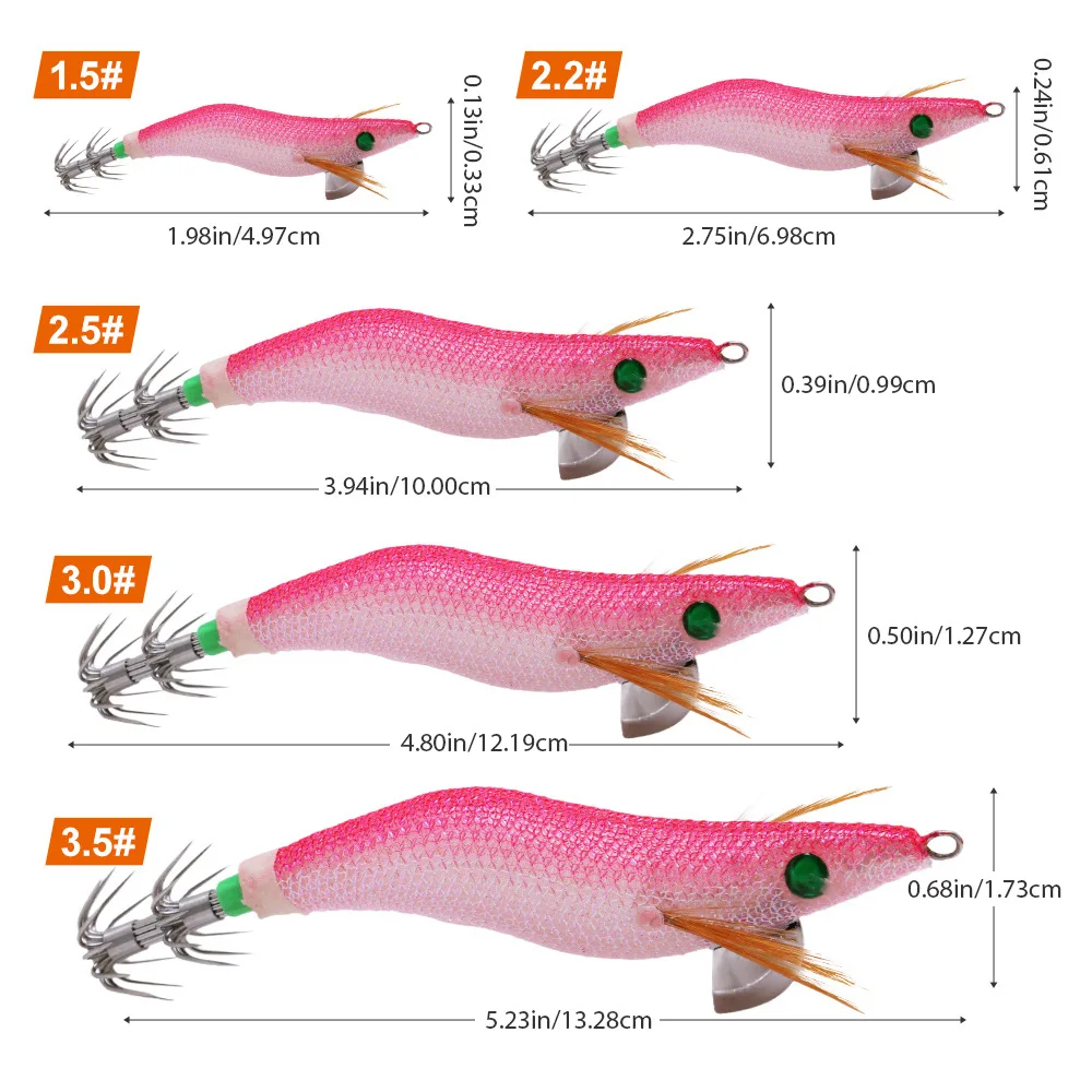 Cheery Luminous Silicone Squid Jig and Silicone Various - view 4