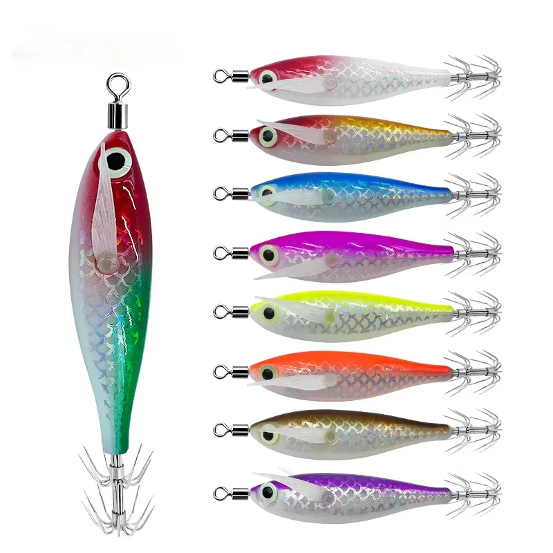 Glow Squid Jig Hook Saltwater Fishing