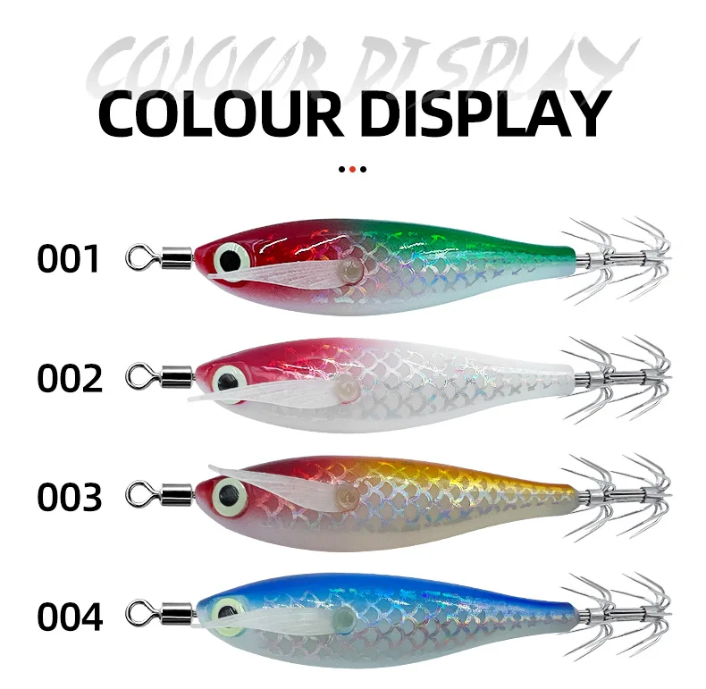 Glow Squid Jig Hook Saltwater Fishing Metal, Plastic Jigbait Lure - view 14