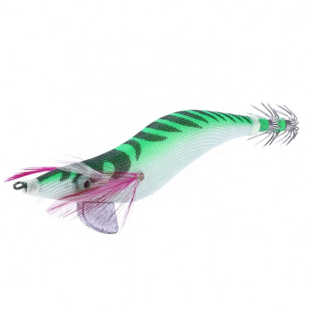 Fishing Lure Metal Lead Squid Jigging Metal, Plastic, PVC Lure, Seawater Fishing Bait, Lure Accessories, Squid Hook (Wood Shrimp) - view 3