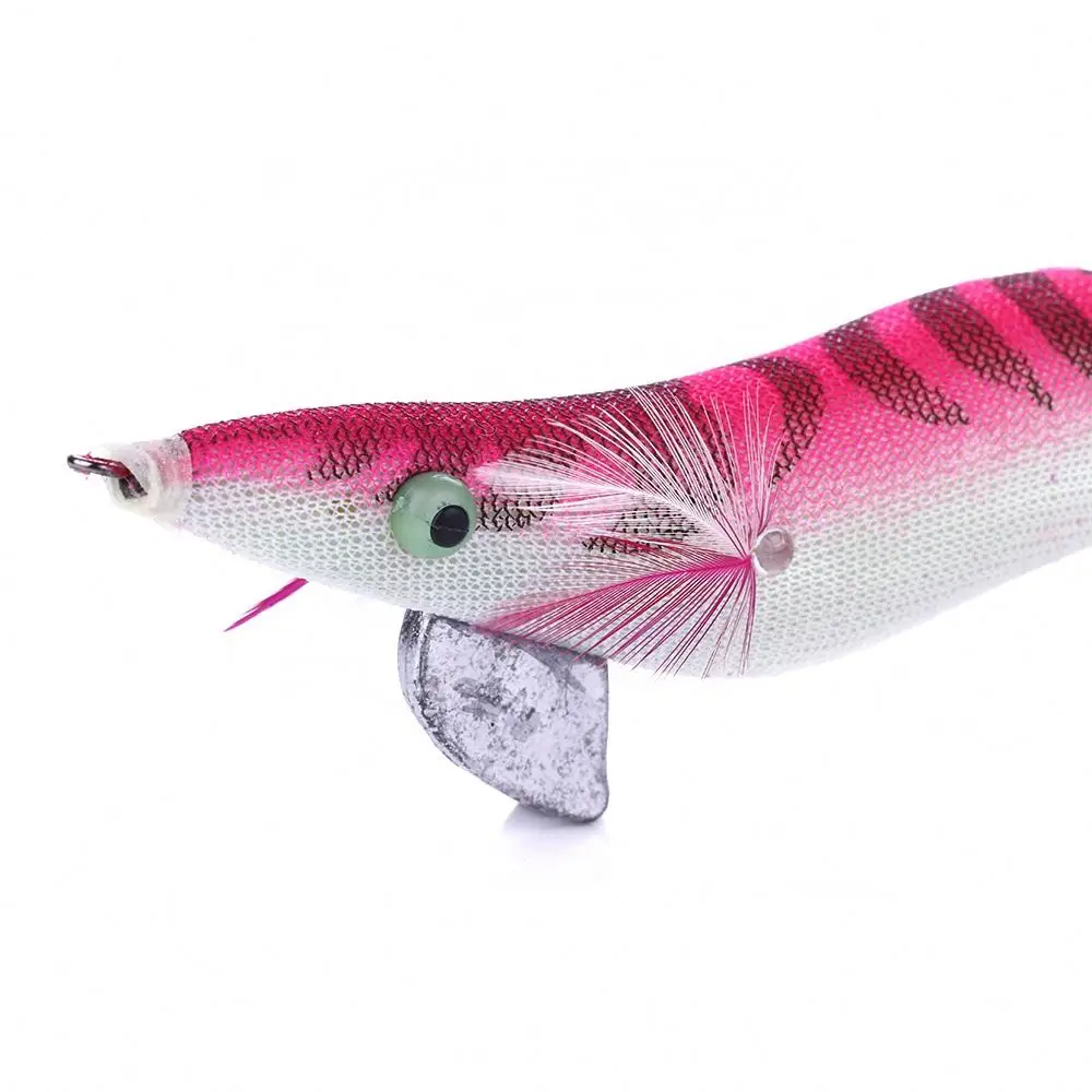Fishing Lure Metal Lead Squid Jigging Metal, Plastic, PVC Lure, Seawater Fishing Bait, Lure Accessories, Squid Hook (Wood Shrimp) - view 4