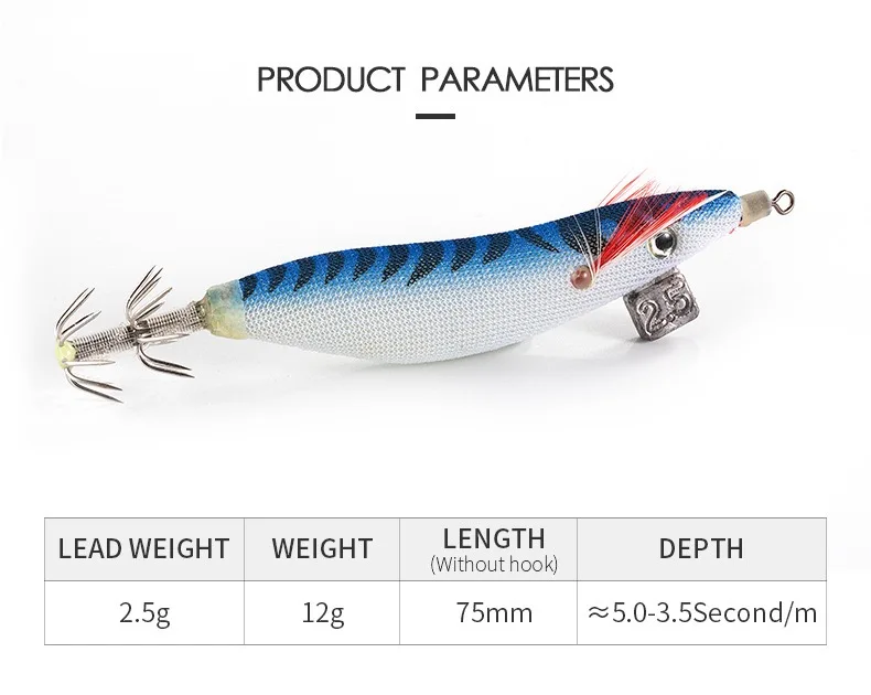 CHEERY Squid Jig 2 5 75mm ABS Lure Accessories - view 12