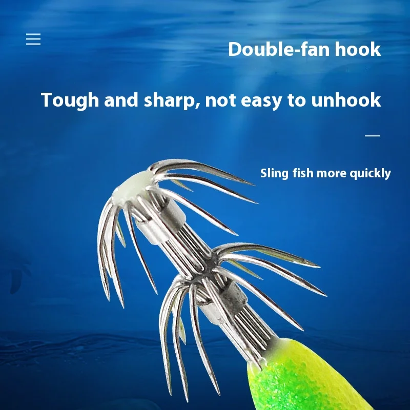 Cheery New Luminous Squid Hook Realistic Plastic Lure Accessories - view 5
