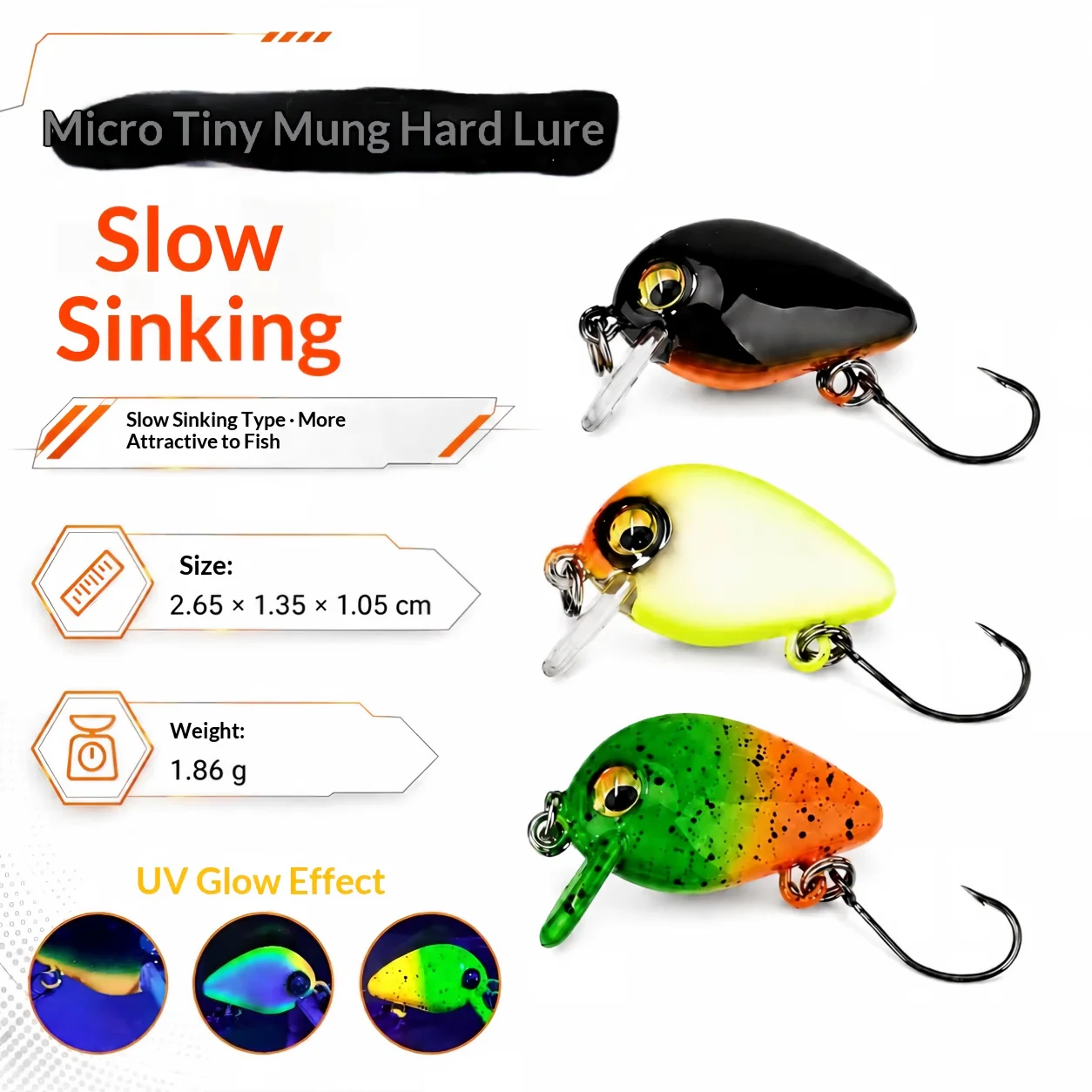 CHEERY Ultralight Slow Sinking Crankbait Minnow Various Crankbait, Lure - view 7