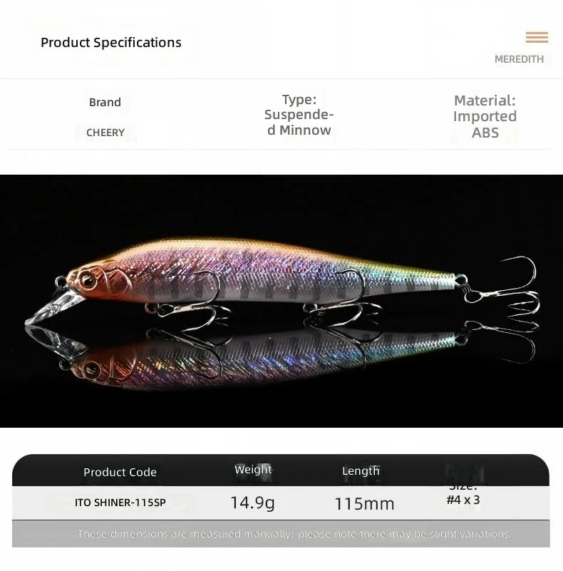 CHEERY Suspending Minnow Hard Fishing Lure None Lure - view 2