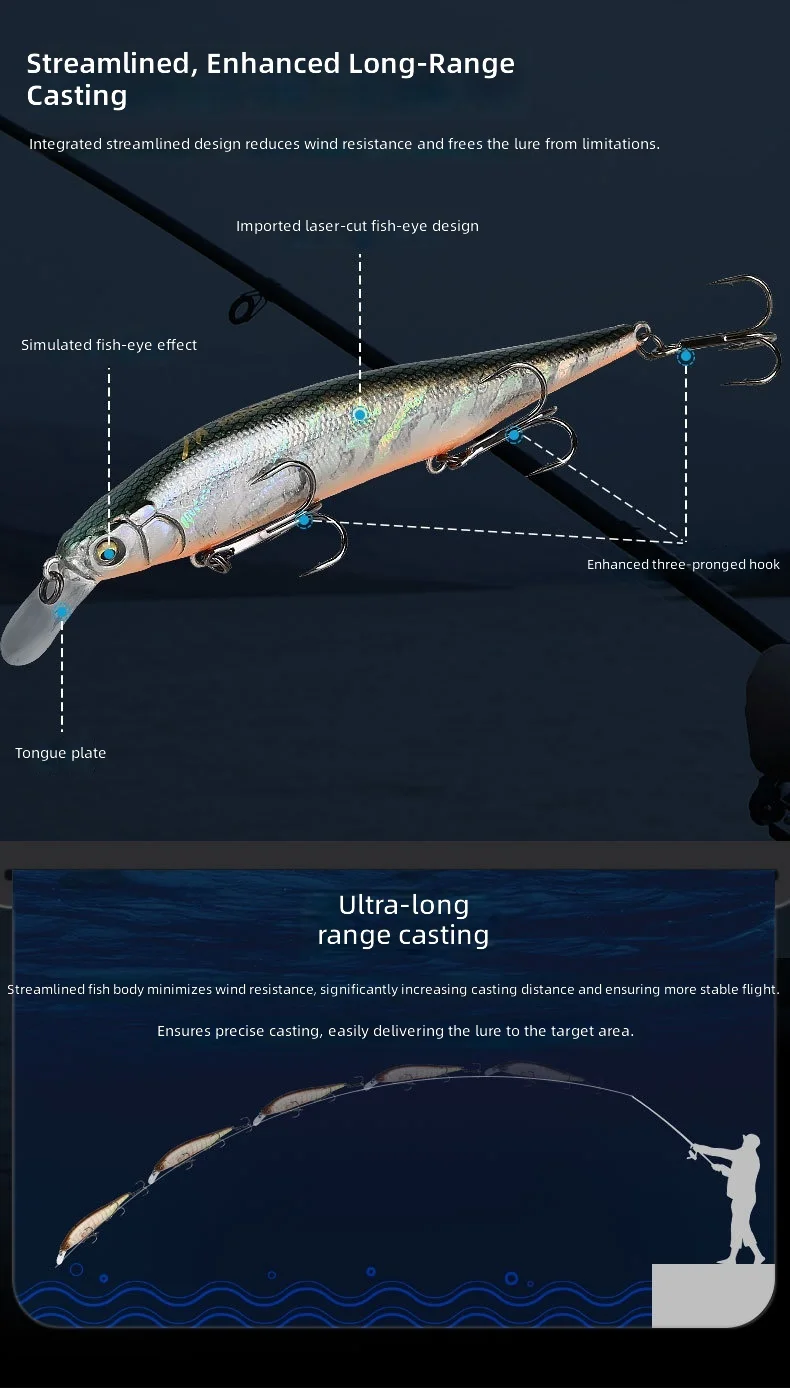 CHEERY Suspending Minnow Hard Fishing Lure None Lure - view 13