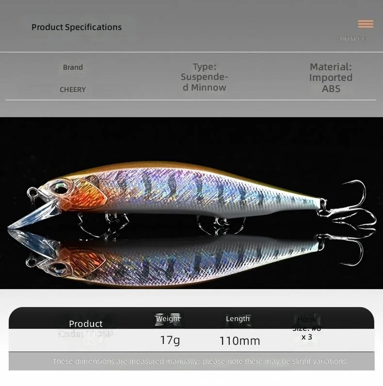 CHEERY 11cm Suspending Minnow Hard Fishing None Lure - view 2