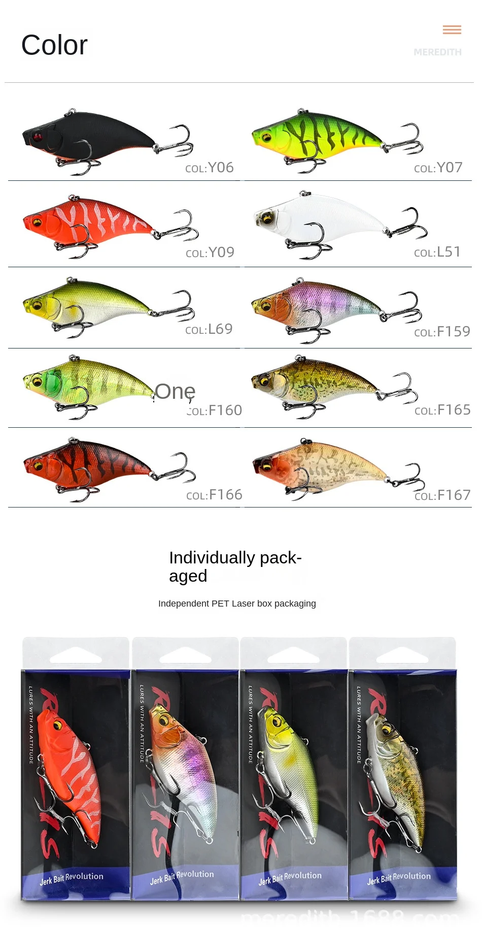 CHEERY 7 5cm Sinking VIB Hard None Lure - view 12