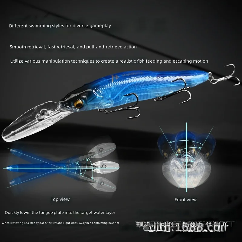 CHEERY Long Lip Minnow Hard Fishing None Lure - view 5
