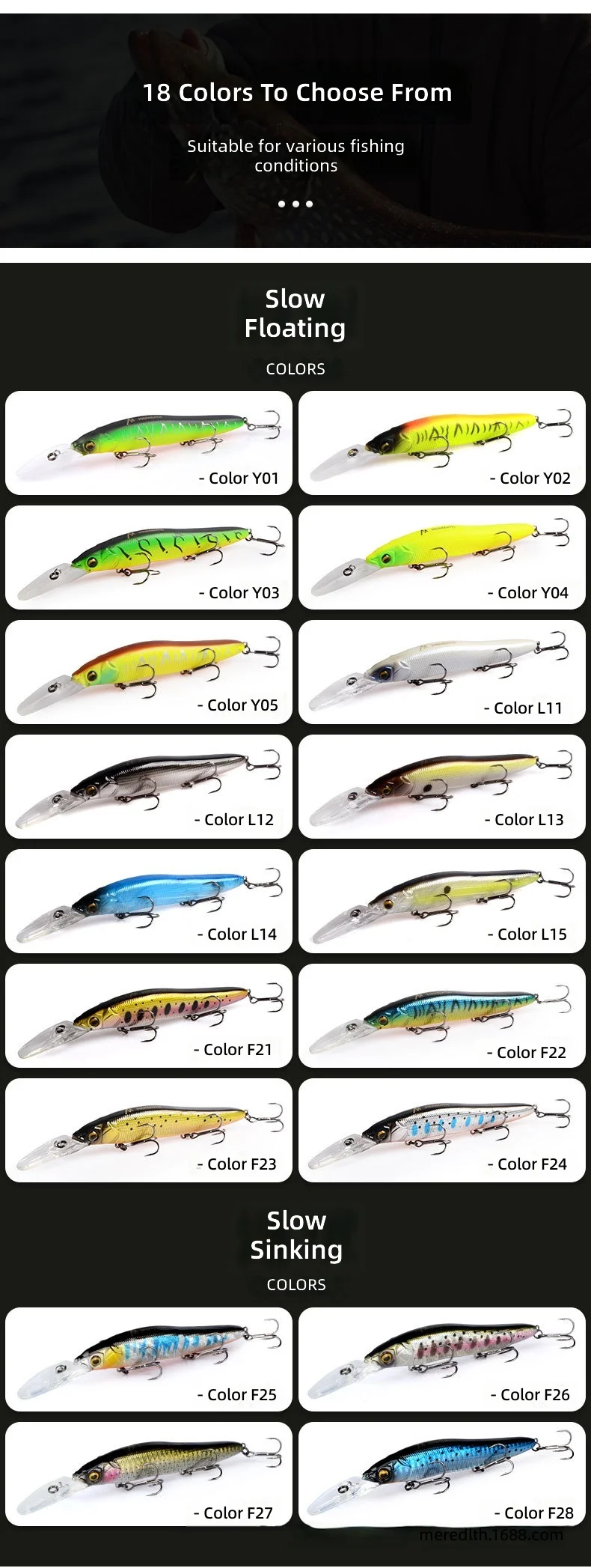 CHEERY Long Lip Minnow Hard Fishing None Lure - view 8