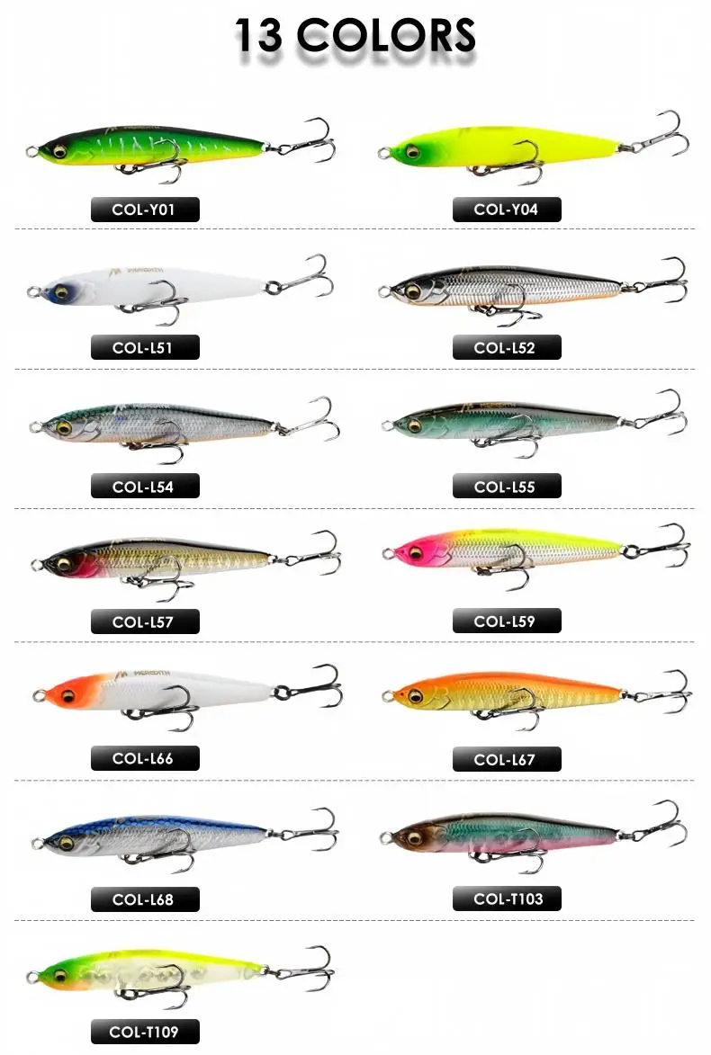 CHEERY Sinking Pencil Hard Fishing Lure PVC, ABS Pencil Lure - view 3