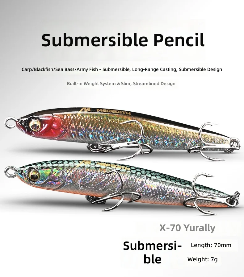 CHEERY Sinking Pencil Hard Fishing Lure PVC, ABS Pencil Lure - view 10