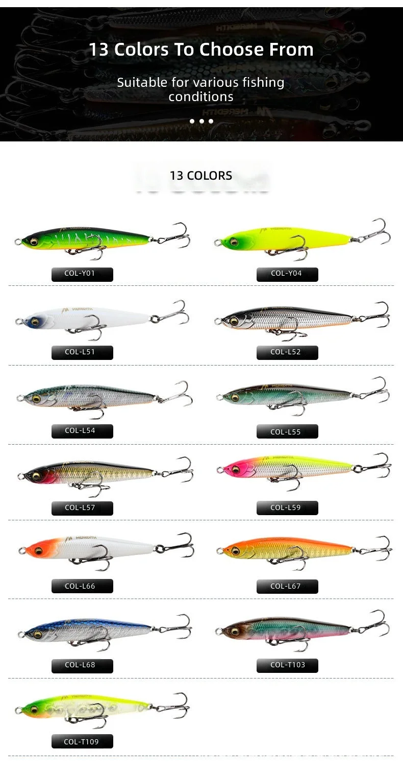 CHEERY Sinking Pencil Hard Fishing Lure PVC, ABS Pencil Lure - view 12