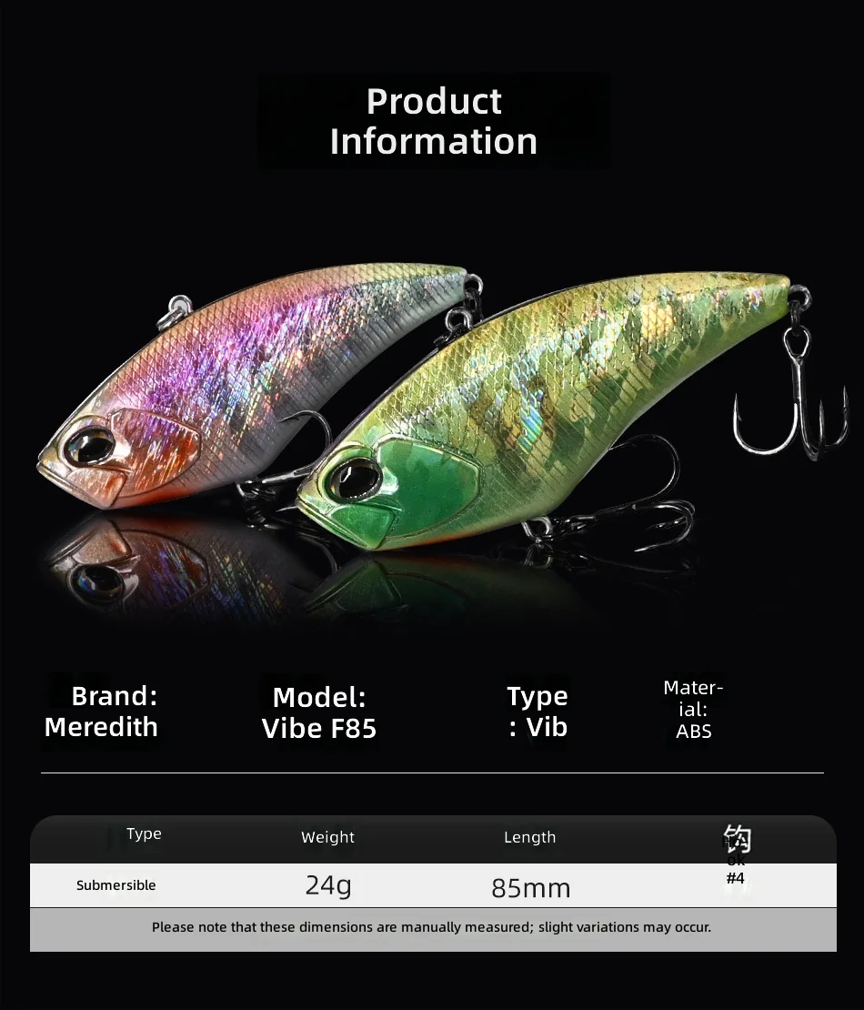 CHEERY 8 5cm Sinking VIB Hard None Lure - view 2