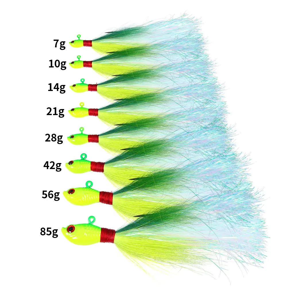 Bucktail Jig Fishing Lure 7-85g Weedless Design Artificial ABS Pencil Lure - view 4