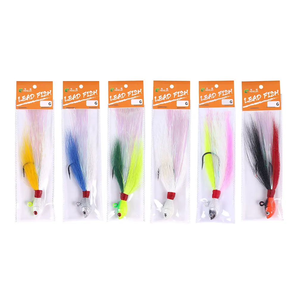 Bucktail Jig Fishing Lure 7-85g Weedless Design Artificial ABS Pencil Lure - view 7
