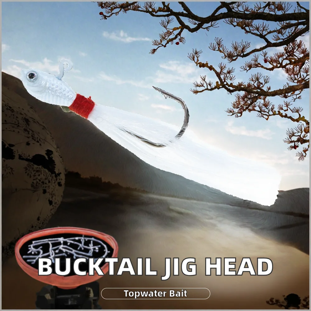Bucktail Jig Fishing Lure 7-85g Weedless Design Artificial ABS Pencil Lure - view 10